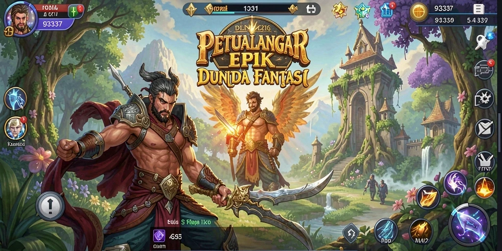 Tampilan gameplay <strong>93337</strong> yang epik dan mendebarkan.