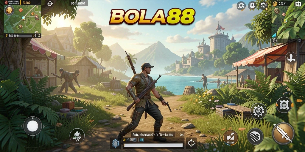 Tampilan gameplay BOLA88 di dunia terbuka yang menakjubkan.
