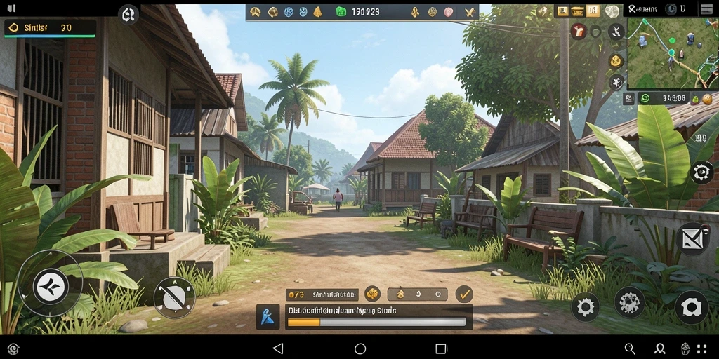 Screenshot gameplay D73 yang menampilkan karakter dalam situasi simulasi.