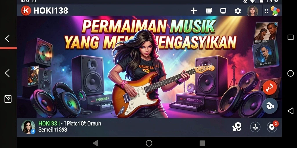 Tampilan gameplay HOKI138 dengan berbagai pilihan lagu.