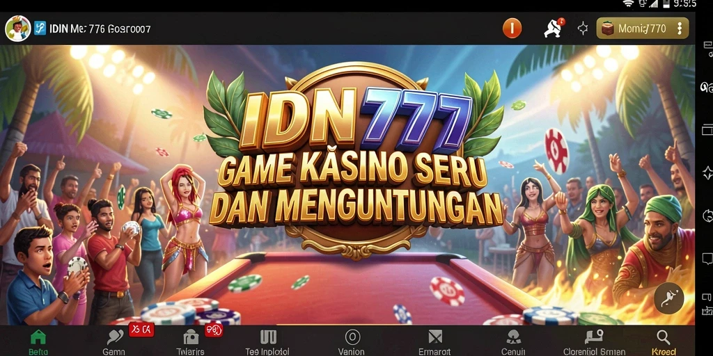 Tampilan menarik dan dinamis gameplay Kasino IDN777.