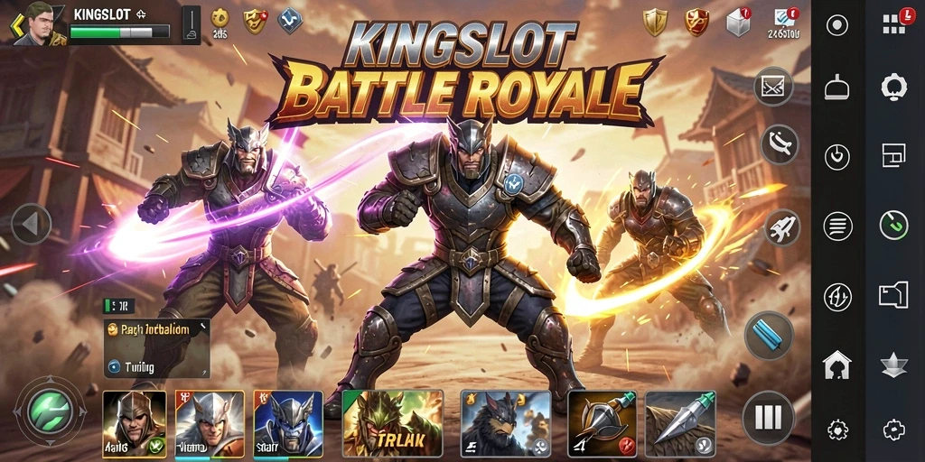 Gameplay seru KINGSLOT dengan pertempuran intens antar pemain.