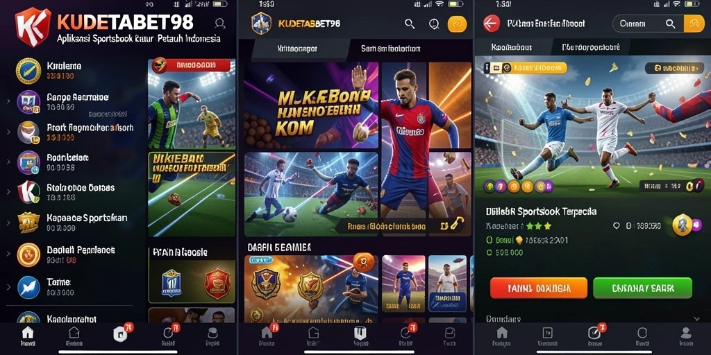 Screenshot utama KUDETABET98 menampilkan tampilan antarmuka taruhan olahraga yang menarik.