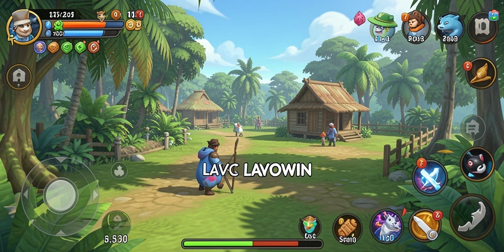 Gameplay LAVOWIN yang penuh warna dan menyenangkan.